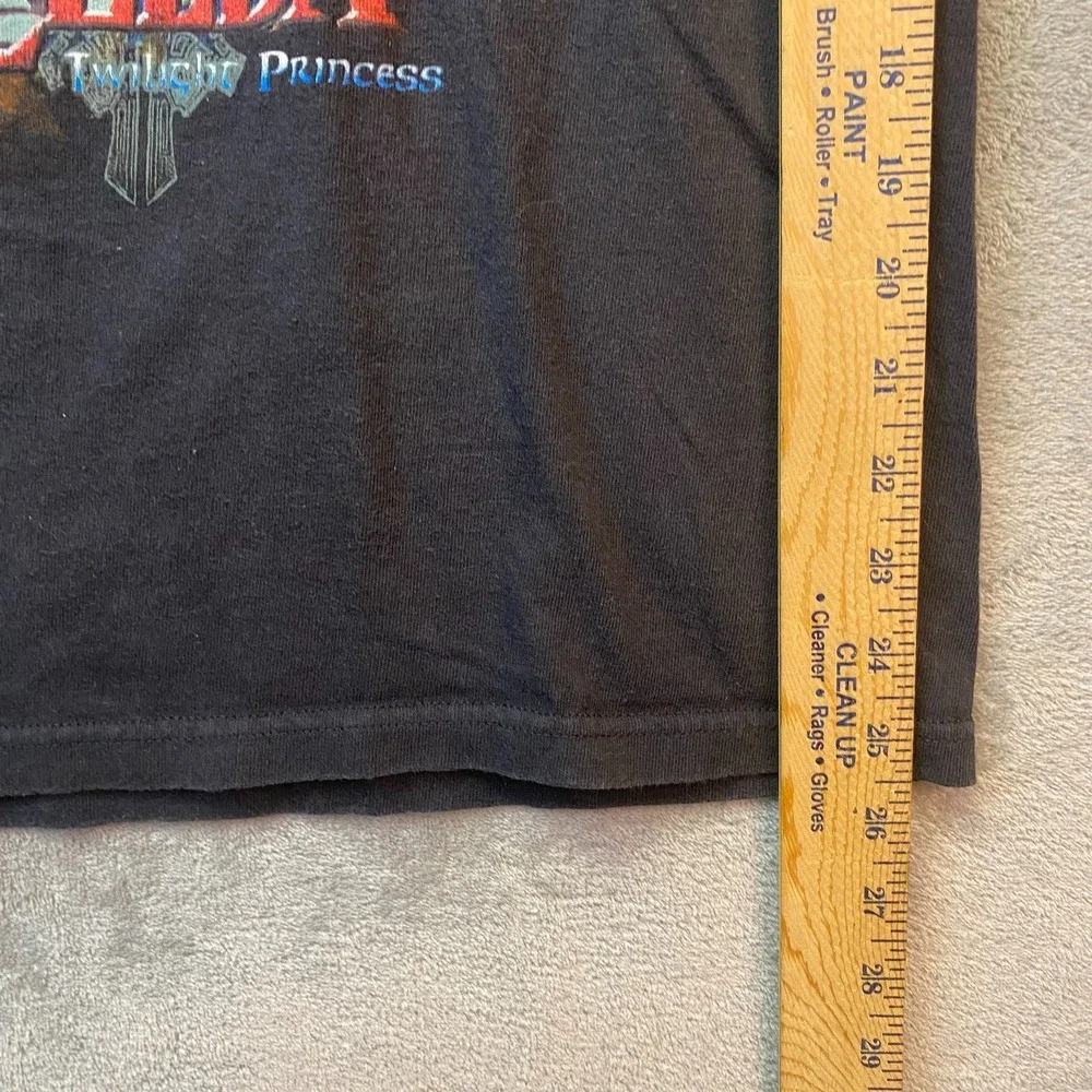 Nintendo Legend of Zelda Twilight Princess Link T-Shirt Mens L Black